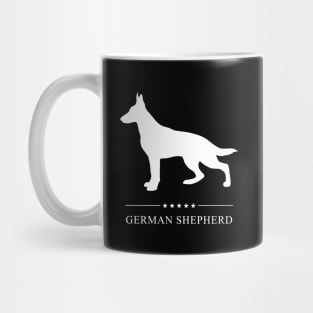 German Shepherd Dog White Silhouette Mug